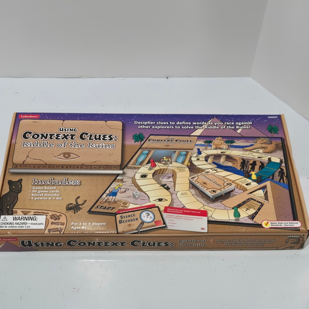 Lakeshore Using Context Clues Riddle of the Ruins Board Game AA647 Educational